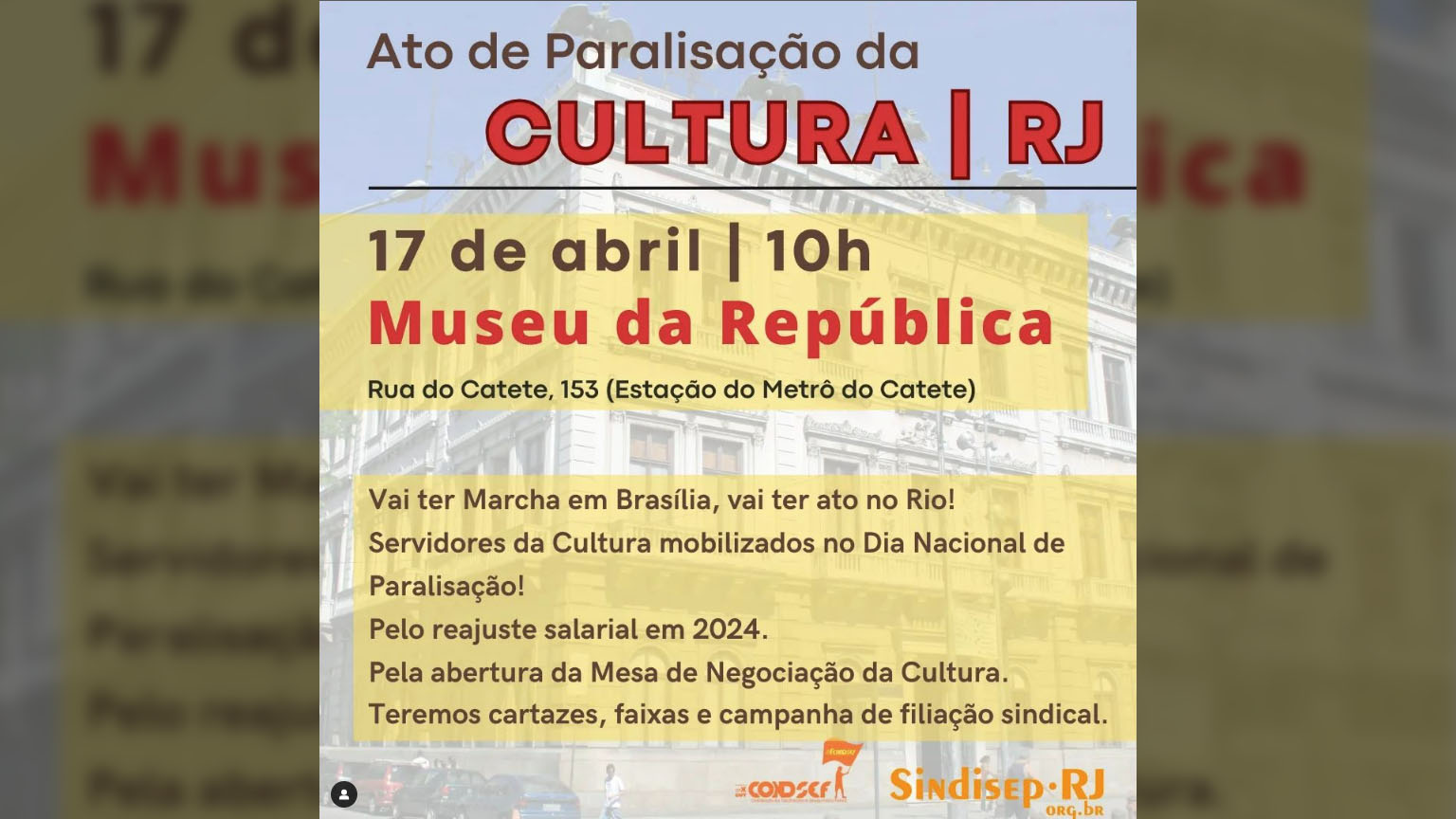 You are currently viewing Sindisep – RJ avisa: Vai ter marcha em Brasília. Vai ter ato no Rio.
